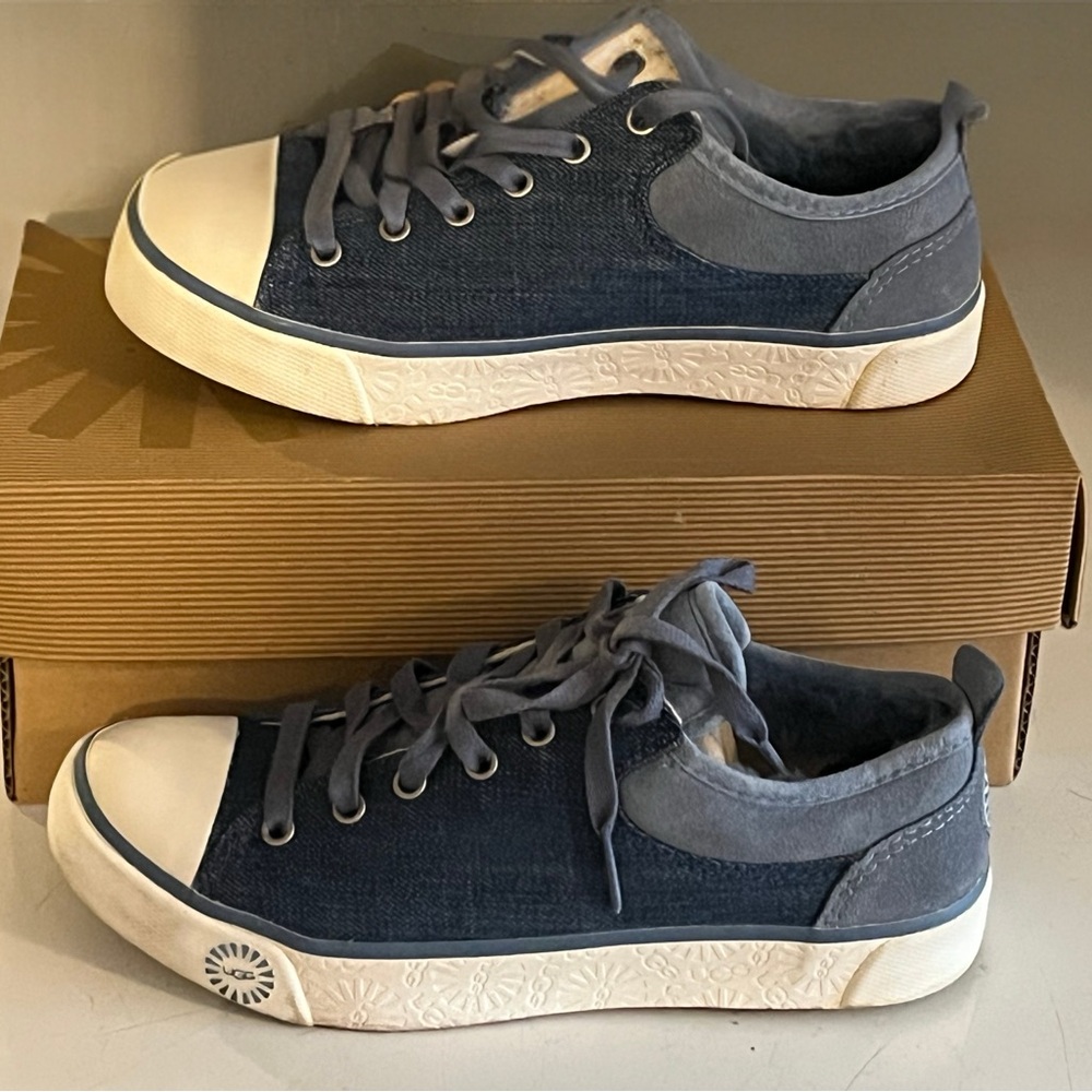 UGG Denim Blue and White Casual Sneakers - Picture 2 of 2